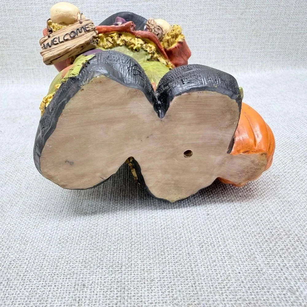 Harvest Scarecrow Figurine Fall Decor Welcome Sign Birdhouse Pumpkin 7.5 Inch